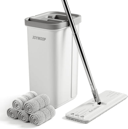 Flacher Mopp Eimer Wringer Set 5 waschbare Mikrofaserpads