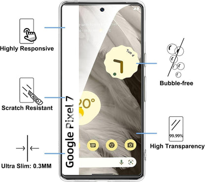 NEW'C Google Pixel 7 Hülle + 2 Panzer Schutz Glas