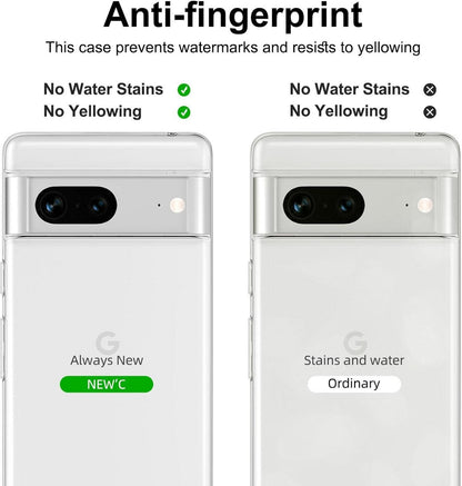 Hülle Google Pixel 7 Transparent Silikon TPU Panzer Schutz Glas Anti