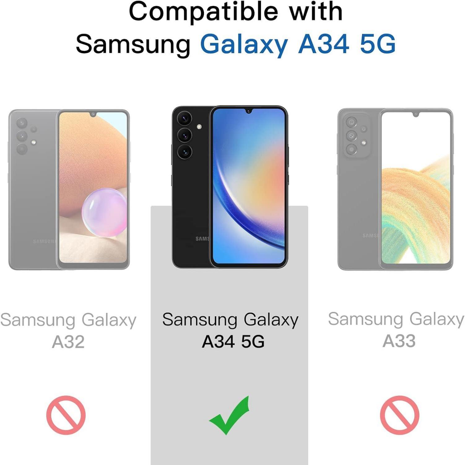 Schutzfolie Samsung Galaxy A34 5G 6,6 Zoll Panzer Glas Folie
