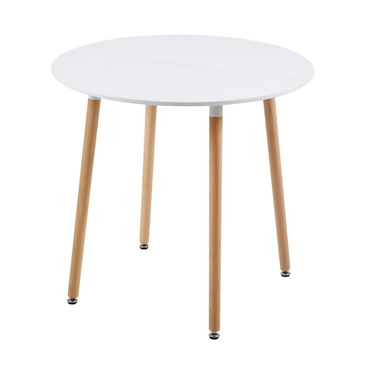 Runder Küchentisch Weiß Skandinavisch 80x80 cm