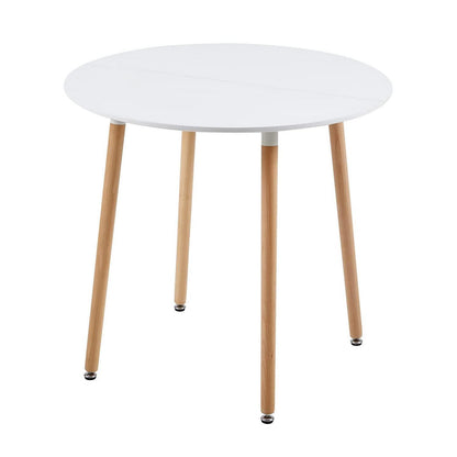 Runder Küchentisch Weiß Skandinavisch 80x80 cm