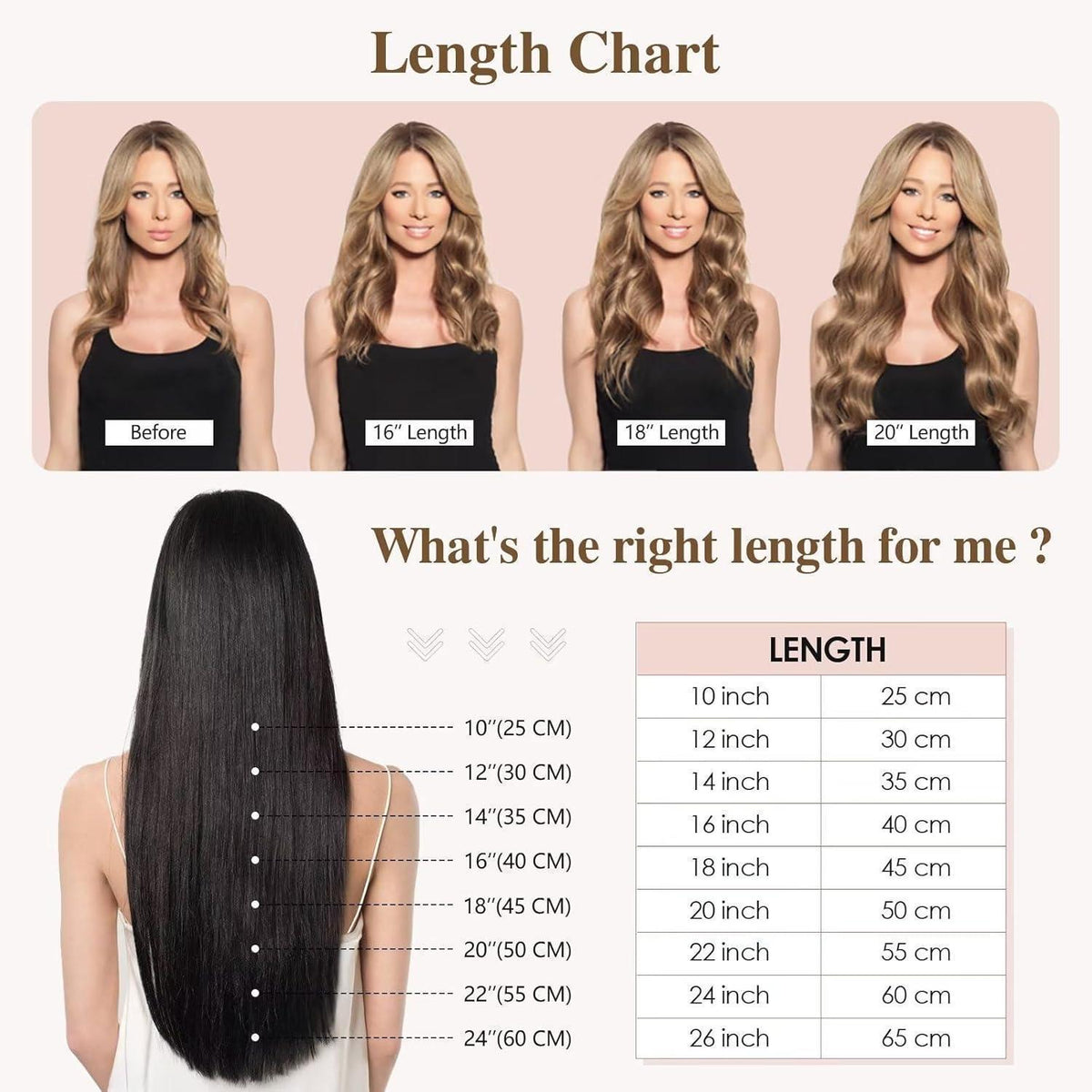 Echthaar Clip-In Extensions – Mittleres Blond, 45cm