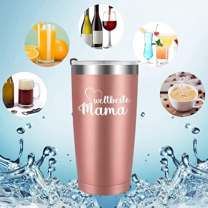 Geschenk für Mama - Weltbeste Mama Tasse 20oz Edelstahl Thermobecher
