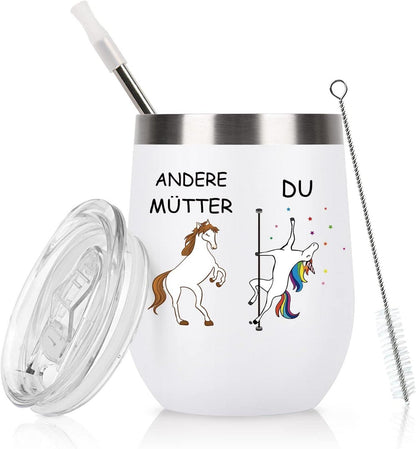 Edelstahl Kaffeebecher Mama Geschenk Lustige Sprüche 350ml