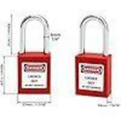 Rotes Lockout-Tagout-Schloss-Set, 20 Stück mit 40 Schlüsseln