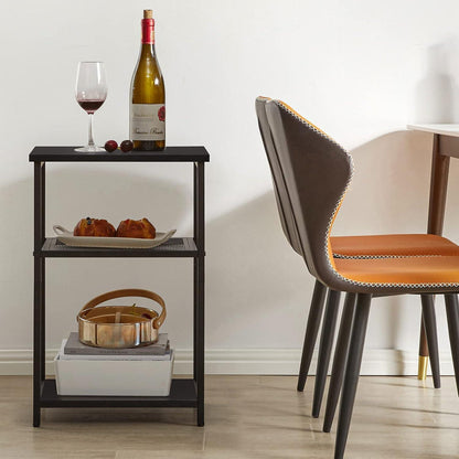 Beistelltisch mit Gitterablagen Schwarz Industrie-Design