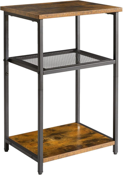 Beistelltisch mit Gitterablagen Braun Industrie-Design
