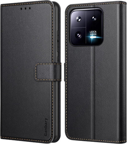 Xiaomi 13 Pro 5G Leder Handyhülle mit Kartenfächern & Standfunktion