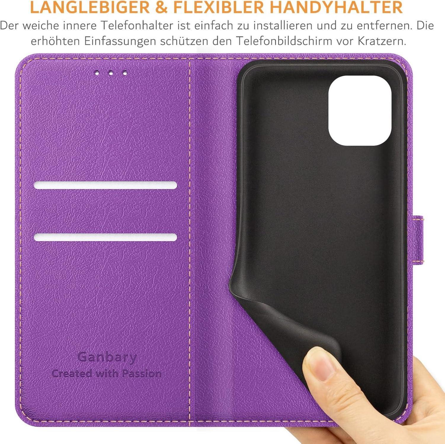 Handyhülle für iPhone 11 - Premium Leder Klapphülle mit