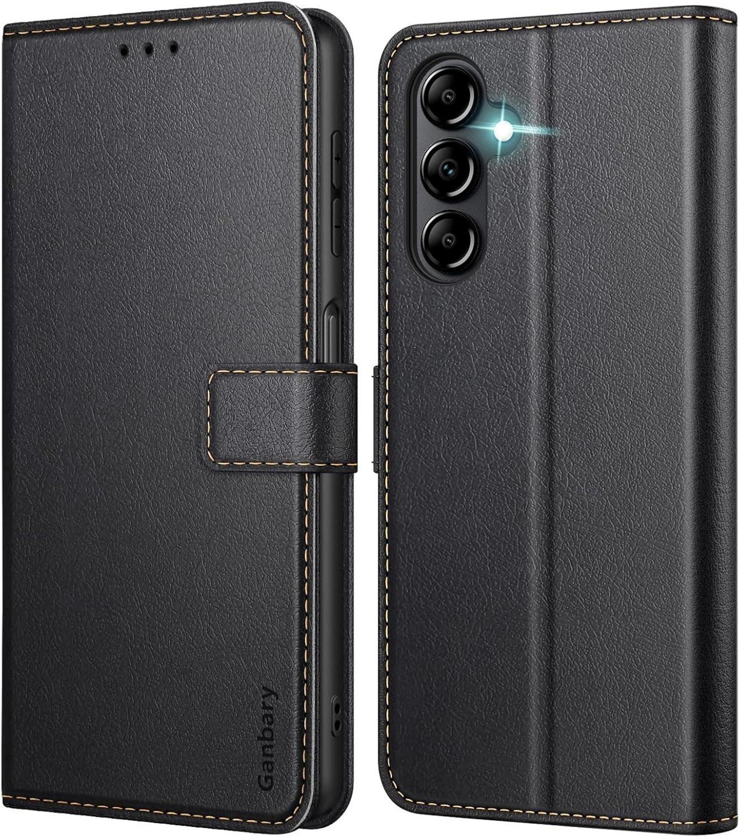 Handyhülle Samsung Galaxy A14 4G 5G Leder Schwarz
