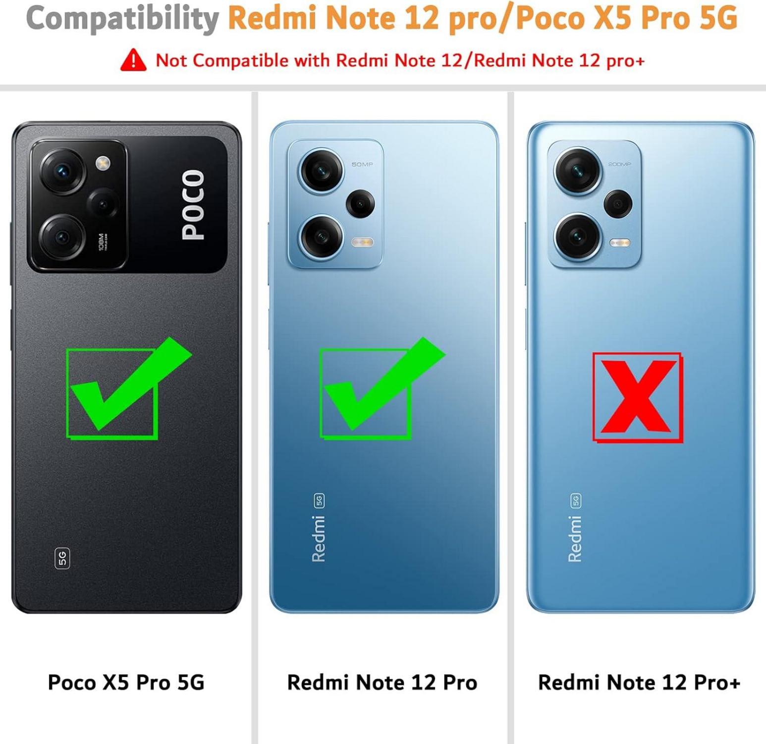 Xiaomi Redmi Note 12 Pro 5G Leder Handyhülle mit