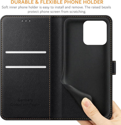 Handyhülle für Xiaomi 13 5G Premium Leder Schwarz