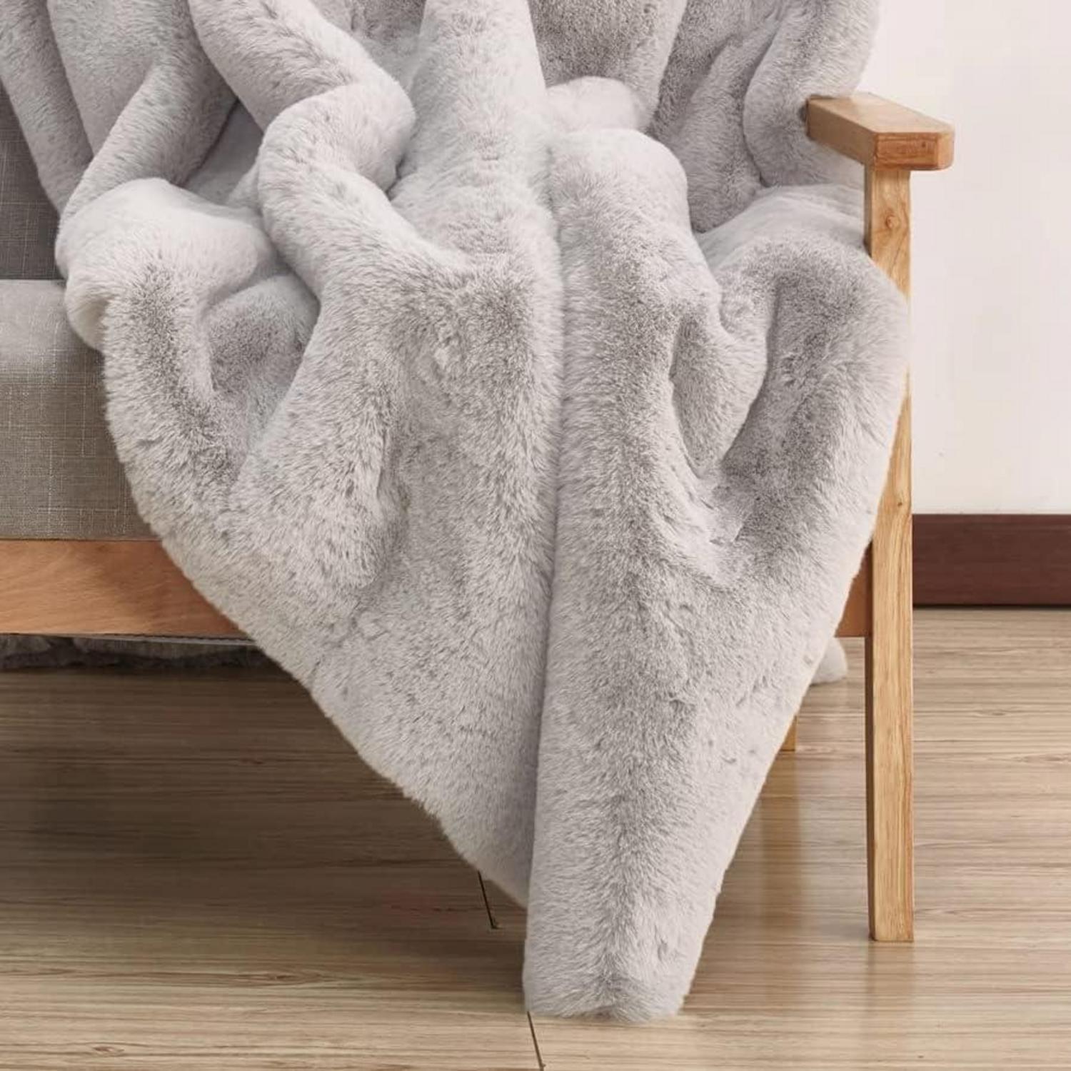 ORINOVA Kunstfellteppich Grau 90x150 cm Waschbar Flauschig Weich