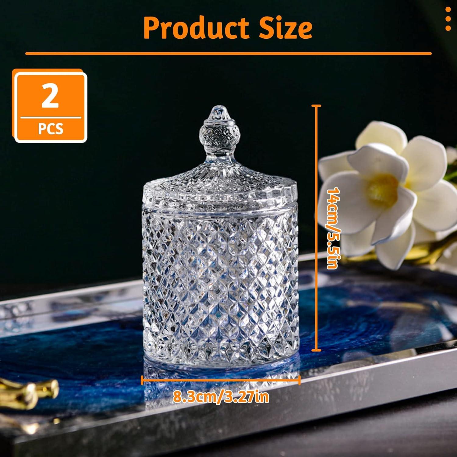 Kristallglas Zuckerdose mit Deckel Glasbehälter Süßigkeiten Snacks