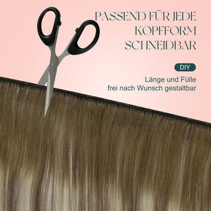 Echthaar Tressen Ombre Blond - Haarverlängerung 50cm