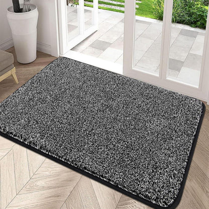 Große Schwarze Fußmatte 90x150cm Rutschfest Waschbar Schmutzfänger