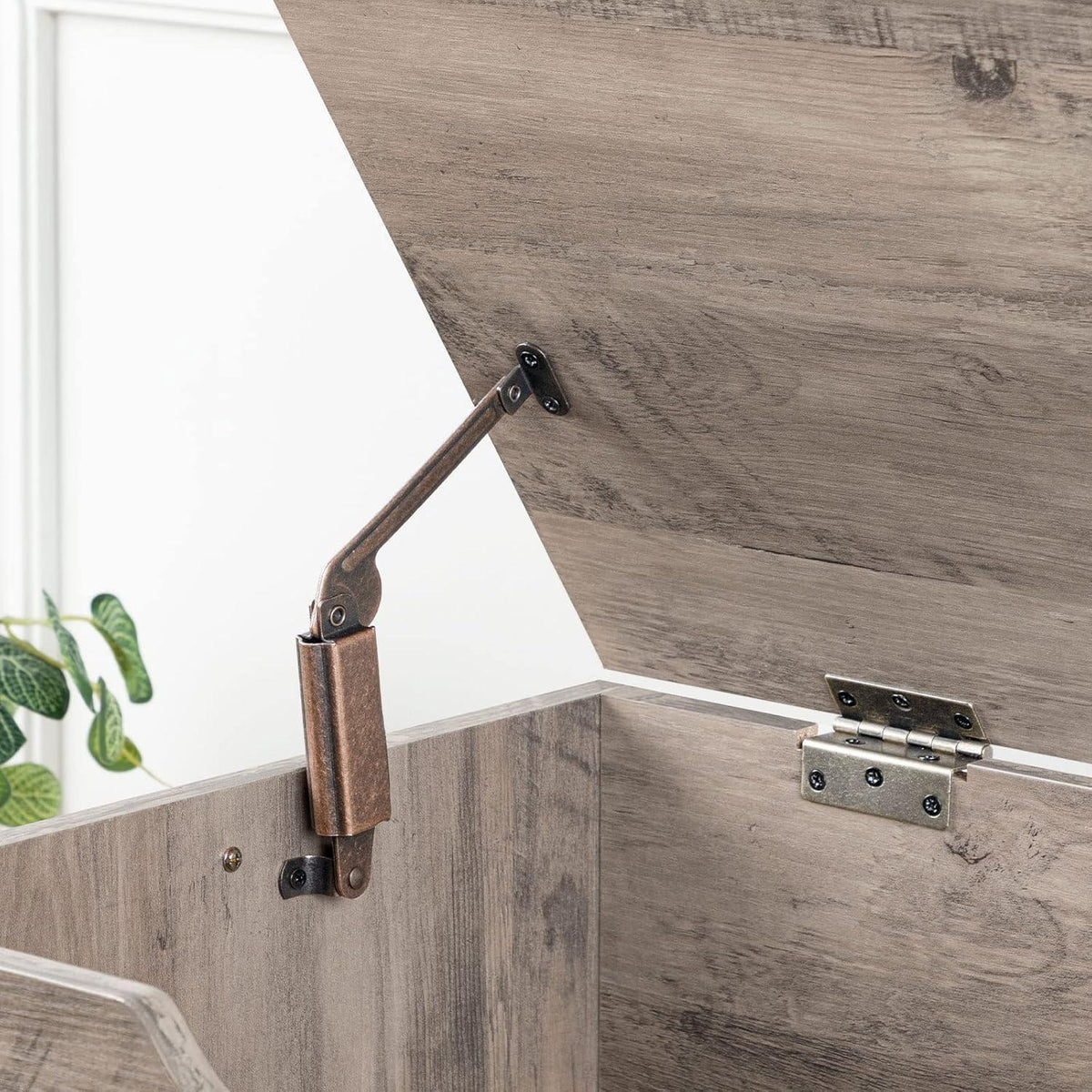Truhe mit Stauraum & Sitzbank 110cm Grège