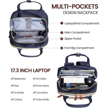 LOVEVOOK Damen Laptop Rucksack 15.6 Zoll Wasserdicht