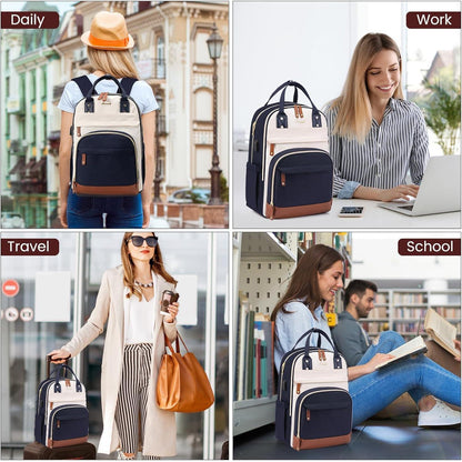 Damen Laptop Rucksack 15.6 Zoll Wasserdicht Schultasche