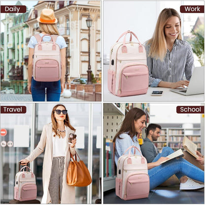 LOVEVOOK Damen Laptop Rucksack 15.6 Zoll Wasserdicht