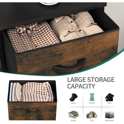 YITAHOME Kommode mit 9 Schubladen Stoff Industrial Stil