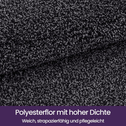 Fußmatte Innen rutschfest 90x150 cm Schwarz-Grau