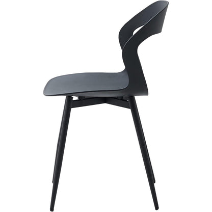 Moderner Esszimmerstuhl Set 4er – Skandinavischer Design Stuhl Schwarz