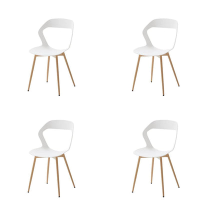 Moderner Esszimmerstuhl Set 4er – Skandinavischer Design Stuhl Weiß