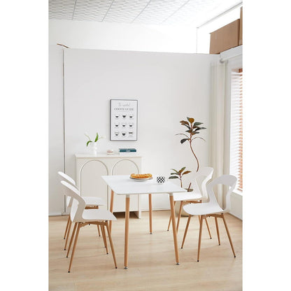 Moderner Esszimmerstuhl Set 4er – Skandinavischer Design Stuhl Weiß