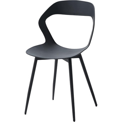 Moderner Esszimmerstuhl 6er-Set Schwarz – Skandinavischer Designstuhl
