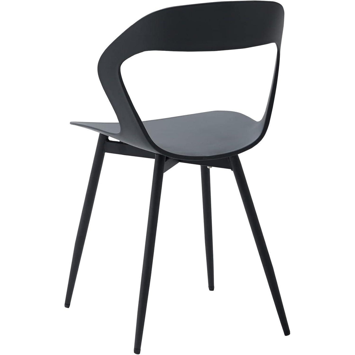 Moderner Esszimmerstuhl 6er-Set Schwarz – Skandinavischer Designstuhl