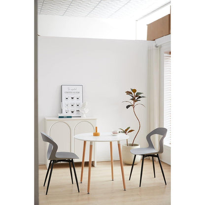 Moderner Esszimmerstuhl 6er Set Grau Schwarz | Skandinavischer Design Stuhl