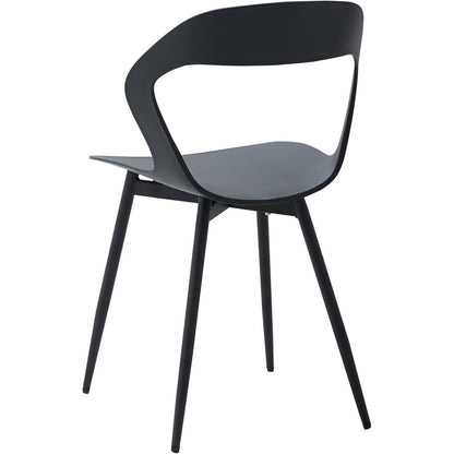 Moderner Esszimmerstuhl Set (8) – Schwarz, Skandinavisch & Ergonomisch