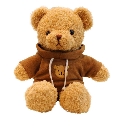 Teddybär mit Kapuze – Kaffeefarbe, 30cm