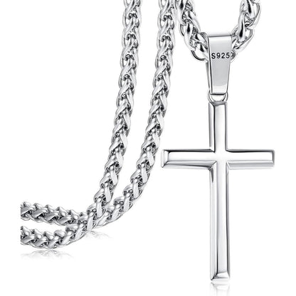 Adramata Kreuz Kette 925 Silber Anhänger Halskette