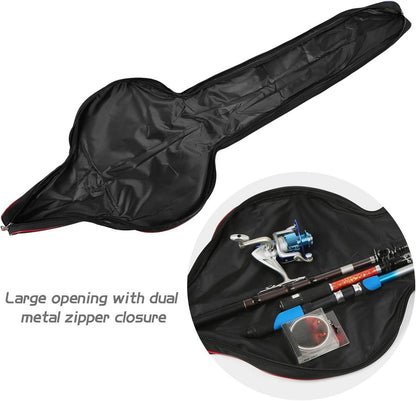Angeltasche Rutentasche 160 cm Tragbar faltbar groß schwarz rot