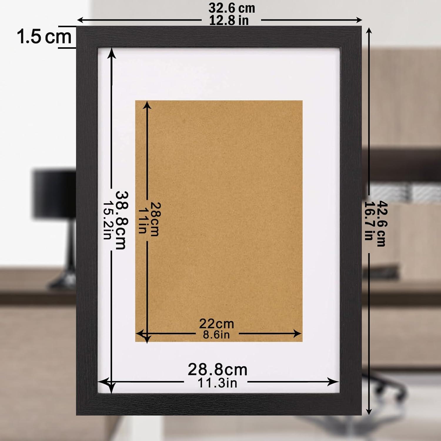 30x40 Bilderrahmen Holz Schwarz für Wohnzimmer und Büro