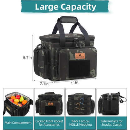 Taktische Lunchtasche isoliert, wasserdicht & geräumig