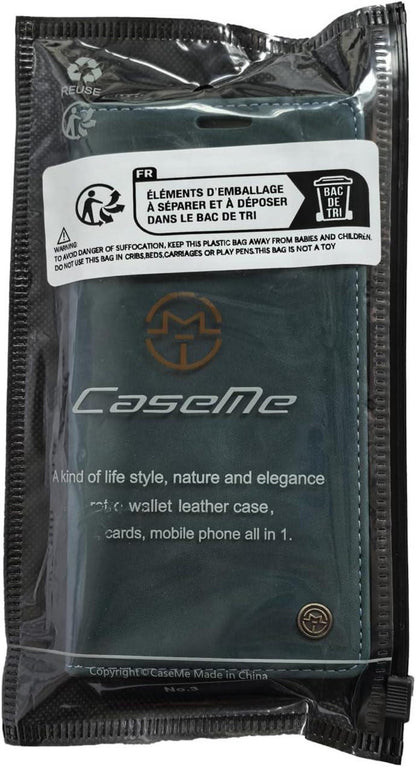 Samsung Galaxy A54 5G Handyhülle Leder Flip Case Kartenfach Blaugrün