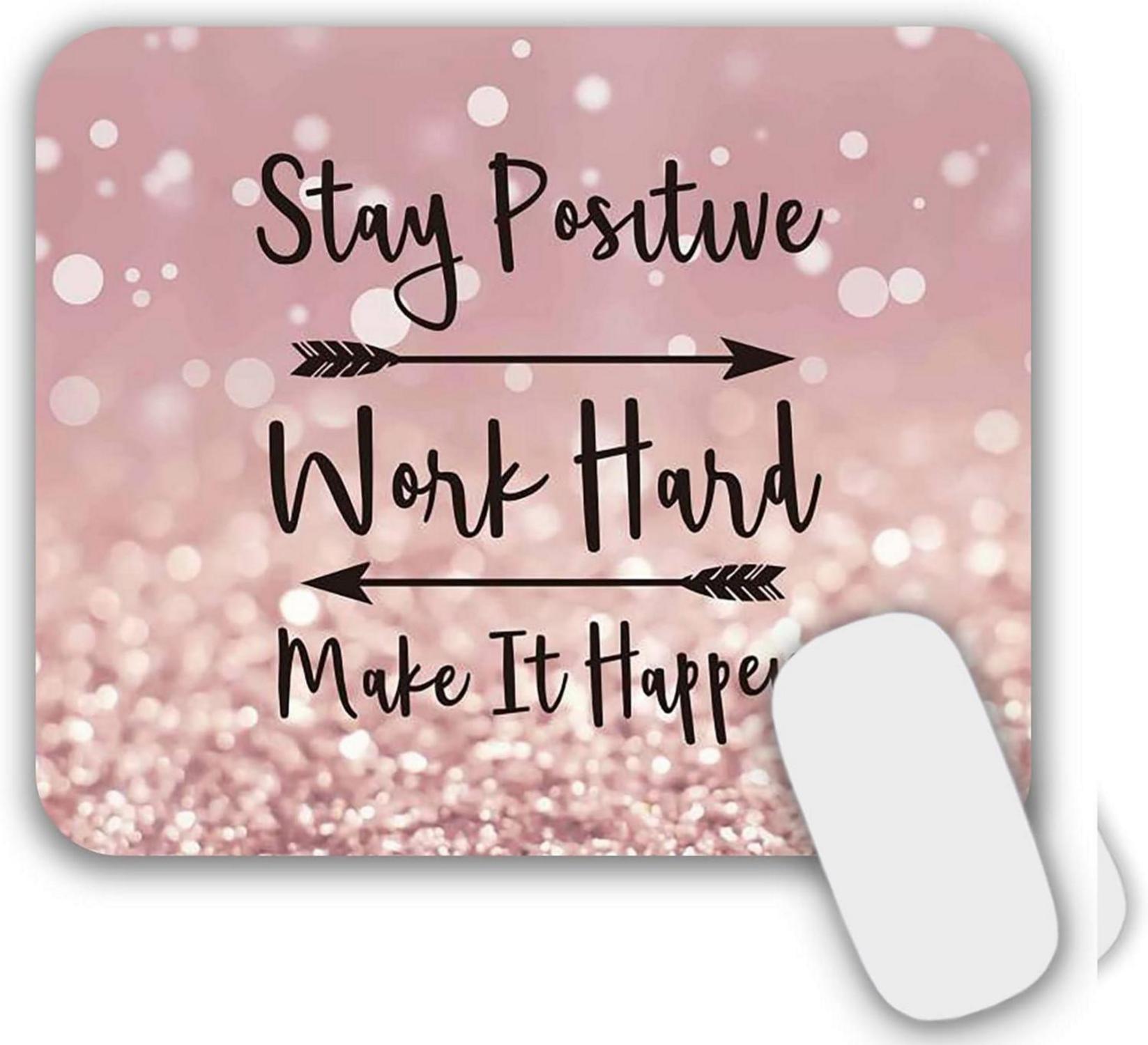 Kleines Motiv-Mauspad Mädchen Spruch Rosa 24x20 cm