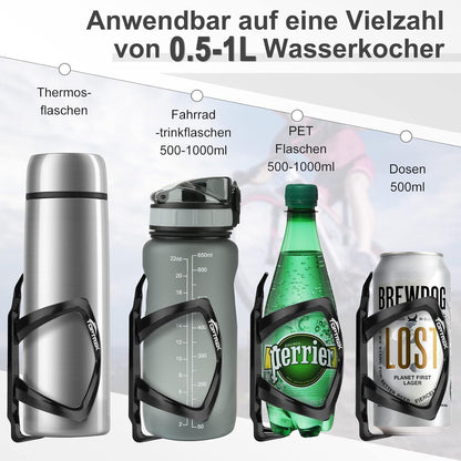 Toptrek Flaschenhalter Fahrrad Zwei-Wege-Öffnung Bunt MTB