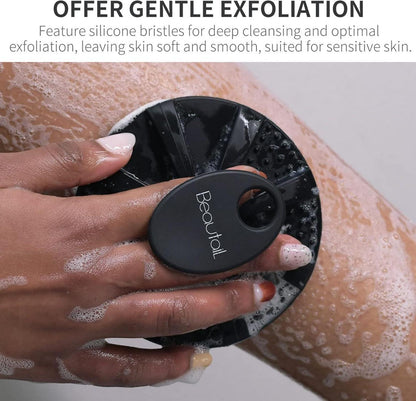 Silikon Körperbürste Peeling Badebürste Schwarz