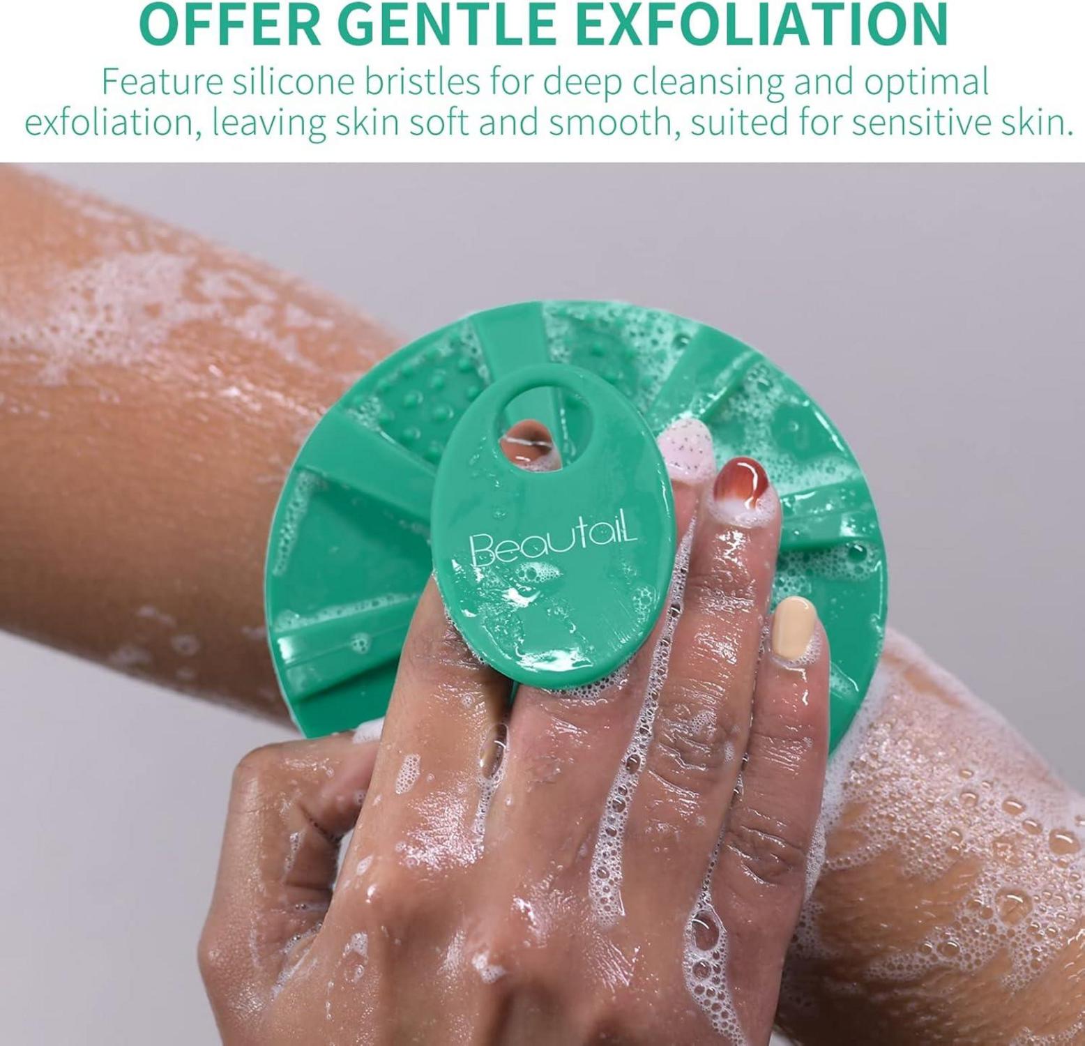 Silikon Körperbürste Sanftes Peeling Badebürste Grün