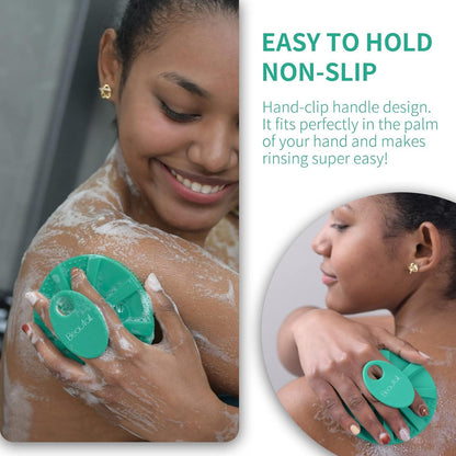 Silikon Körperbürste für sanftes Peeling - Badebürste, Hygienisch, Grün