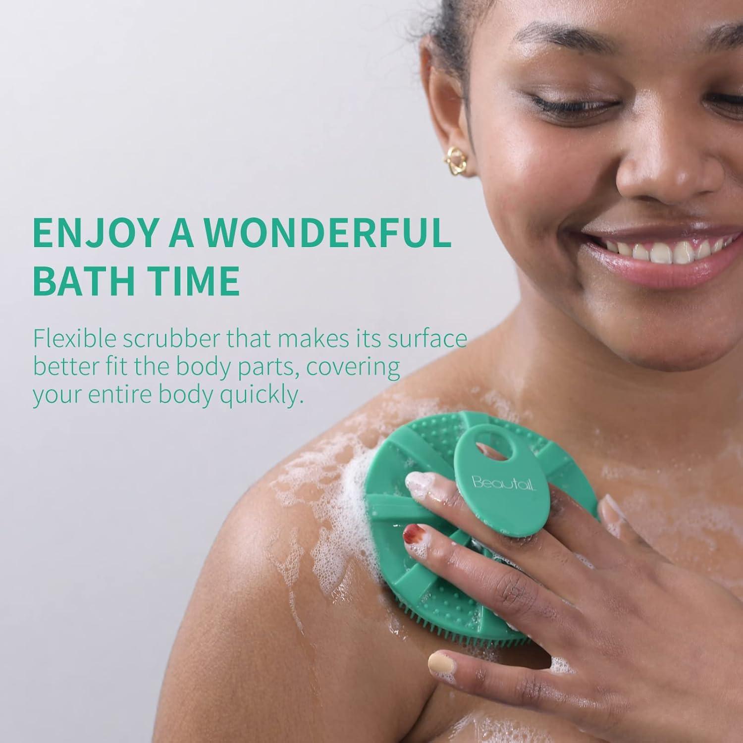 Silikon Körperbürste Duschbürste Peeling Bürste Hygienisch Grün