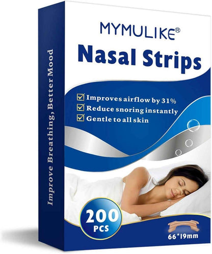 Nasenpflaster Anti-Schnarchen 200 Stück Sport SchlafGegen Nosestrips