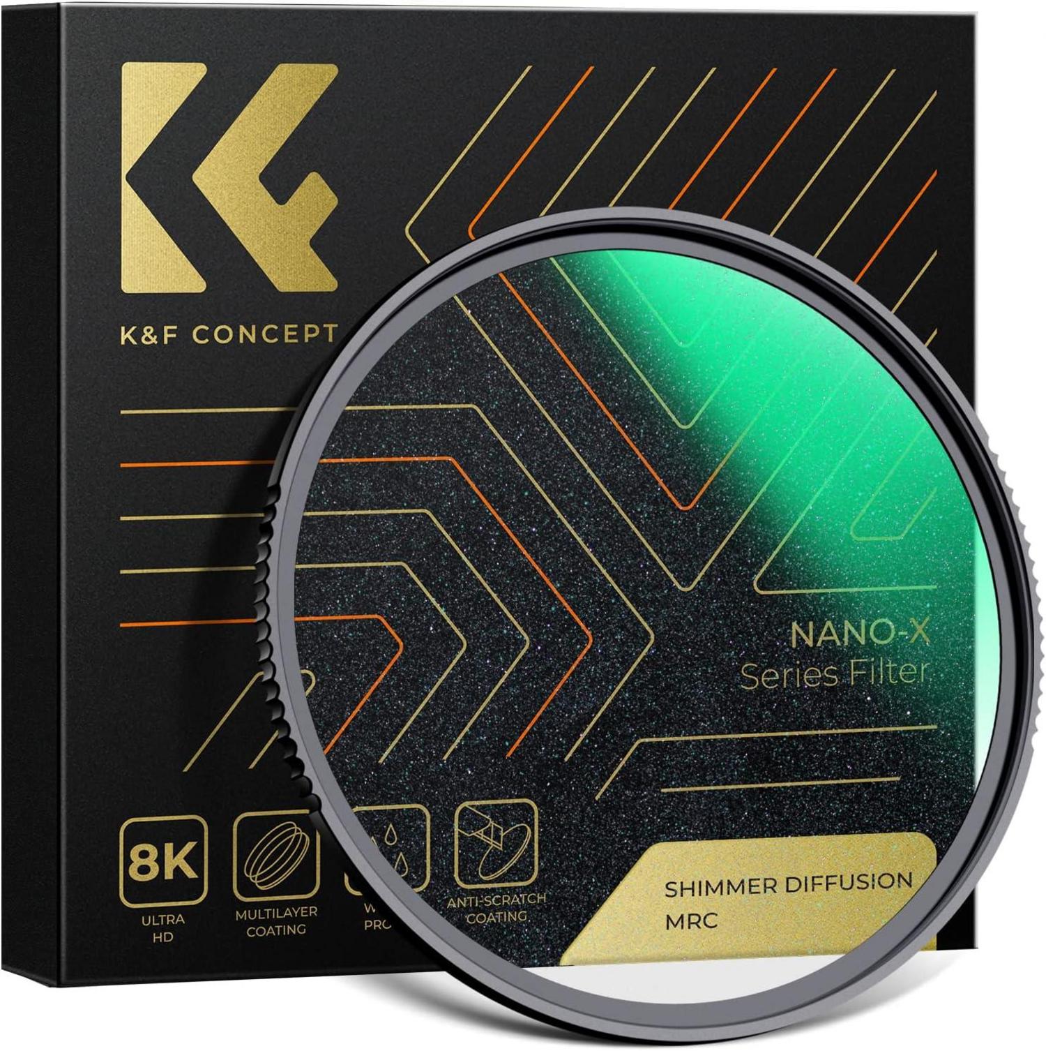 K&F Concept Nano-X Serie Diffusionsfilter 58mm Optisches Glas 28-fach