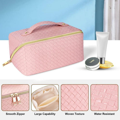 Reise Kosmetiktasche PU Leder Make-up Tasche Große Kapazität
