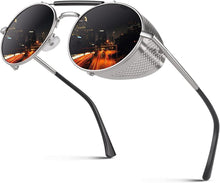 Polarisierte Retro-Sonnenbrille im Steampunk-Stil